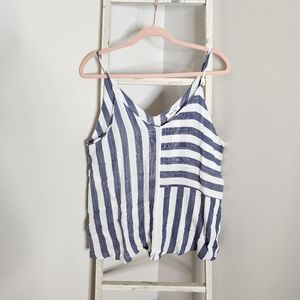 Mod Ref NWT XL stitch Fix blue white stripe Kryssie tank top